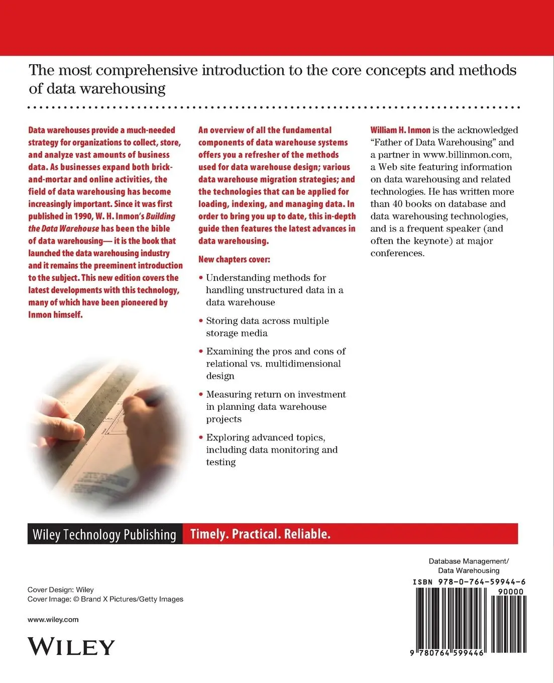 Rückseite: 9780764599446 | Building the Data Warehouse | W H Inmon | Taschenbuch | 576 S. | 2005