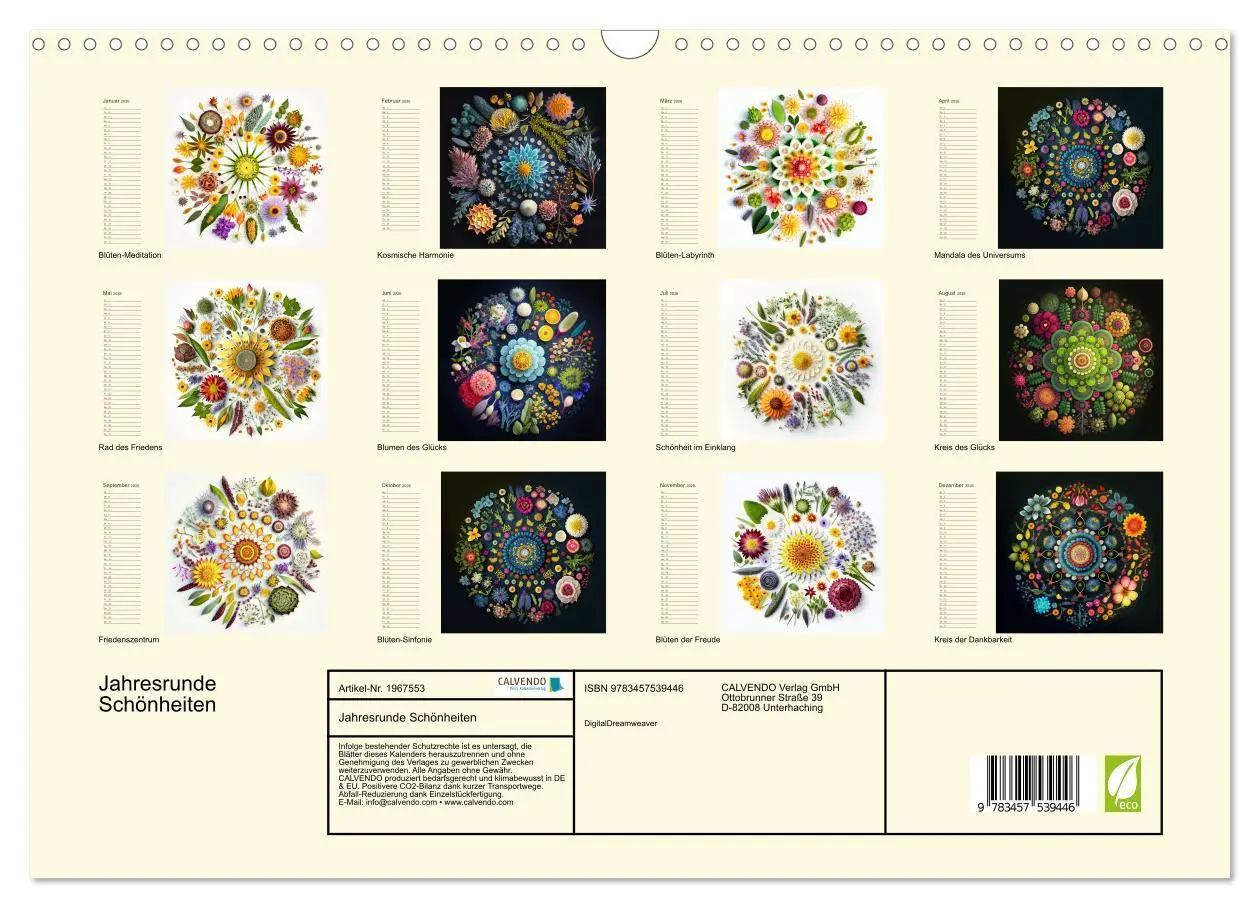 Bild: 9783457539446 | Jahresrunde Schönheiten (Wandkalender 2026 DIN A3 quer), CALVENDO...