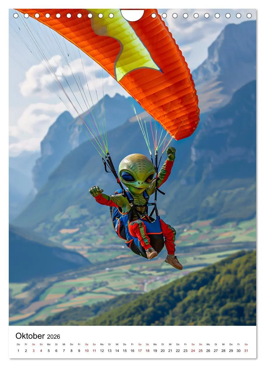 Bild: 9783516249446 | Aliens im Urlaub (Wandkalender 2026 DIN A4 hoch), CALVENDO...