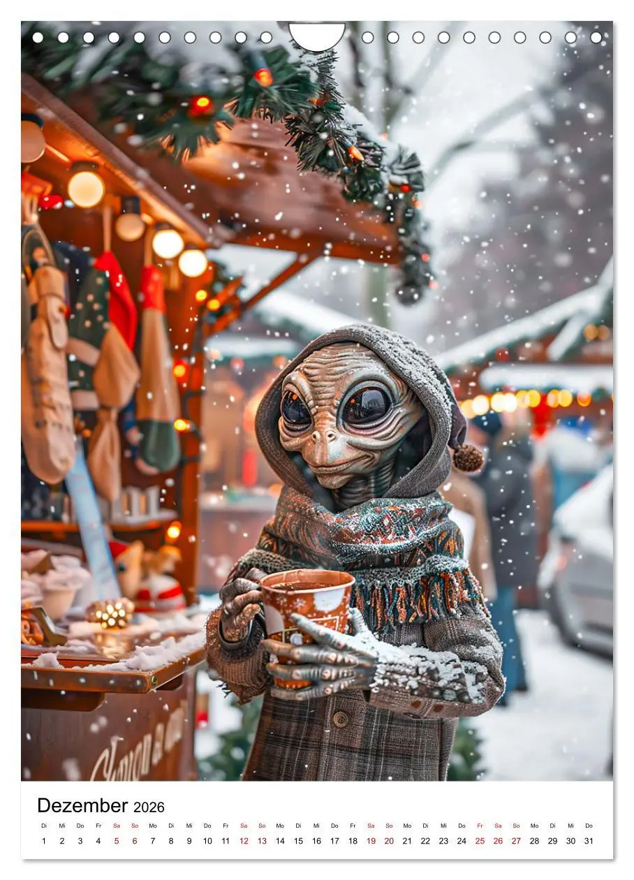 Bild: 9783516249446 | Aliens im Urlaub (Wandkalender 2026 DIN A4 hoch), CALVENDO...
