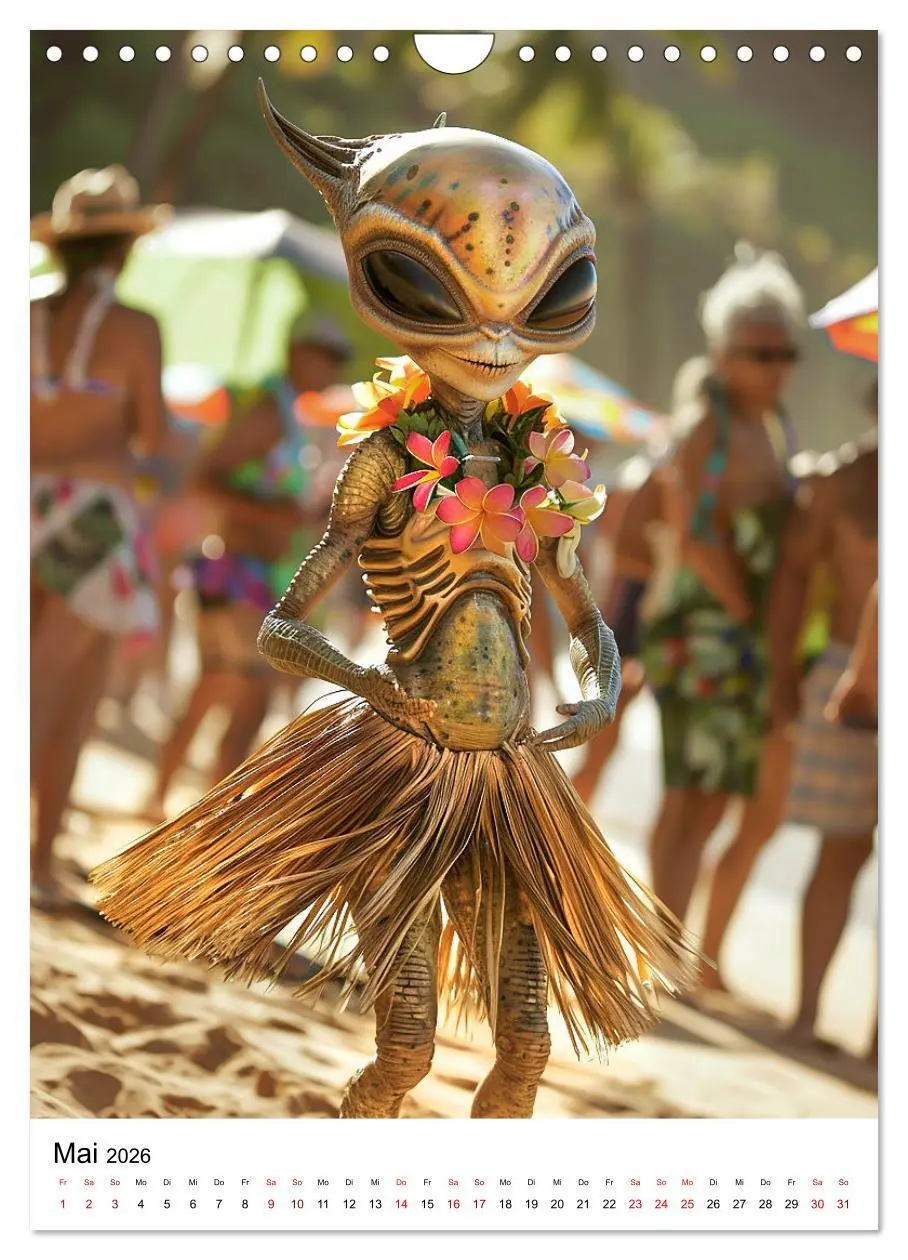 Bild: 9783516249446 | Aliens im Urlaub (Wandkalender 2026 DIN A4 hoch), CALVENDO...