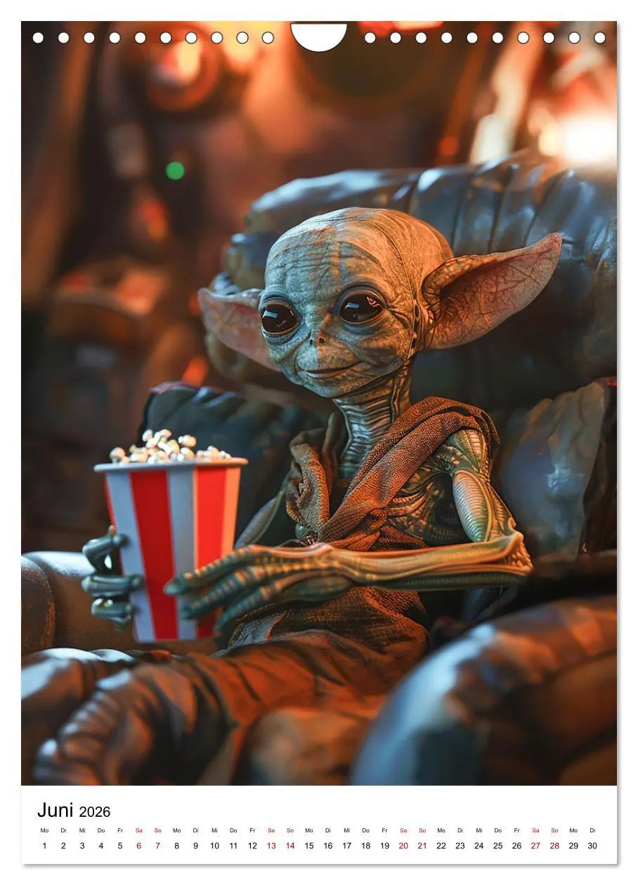 Bild: 9783516249446 | Aliens im Urlaub (Wandkalender 2026 DIN A4 hoch), CALVENDO...