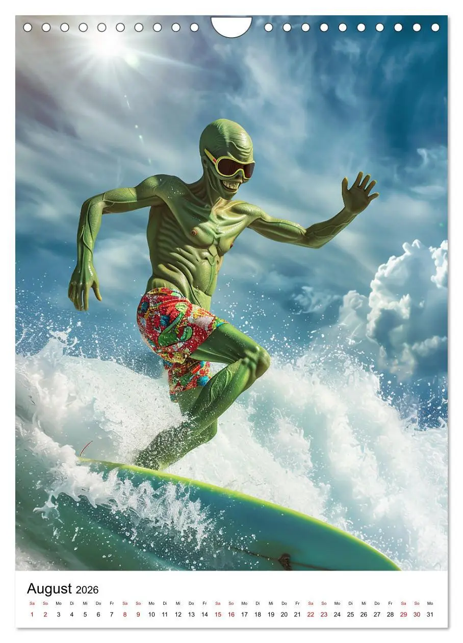 Bild: 9783516249446 | Aliens im Urlaub (Wandkalender 2026 DIN A4 hoch), CALVENDO...