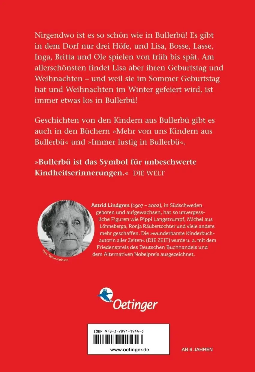 Rückseite: 9783789119446 | Wir Kinder aus Bullerbü | Astrid Lindgren | Buch | 110 S. | Deutsch