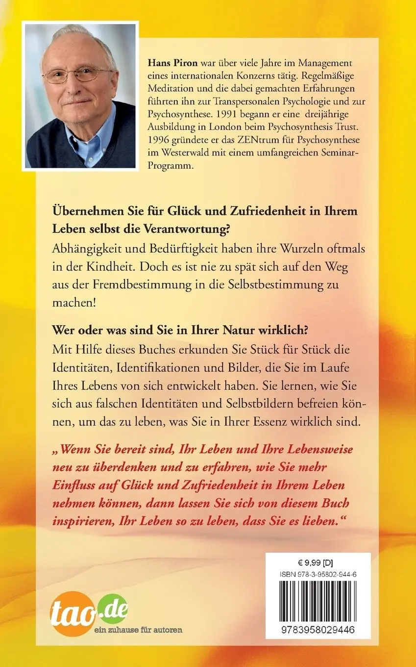 Rückseite: 9783958029446 | Das LEBEN leben! | Der WEG zu einem l(i)ebenswerten Leben | Hans Piron