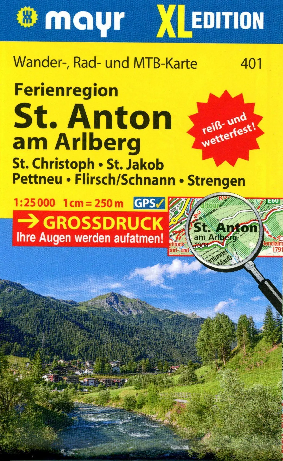 Cover: 9783991219446 | Mayr Wanderkarte Ferienregion St. Anton am Arlberg XL 1:25.000 | 2023