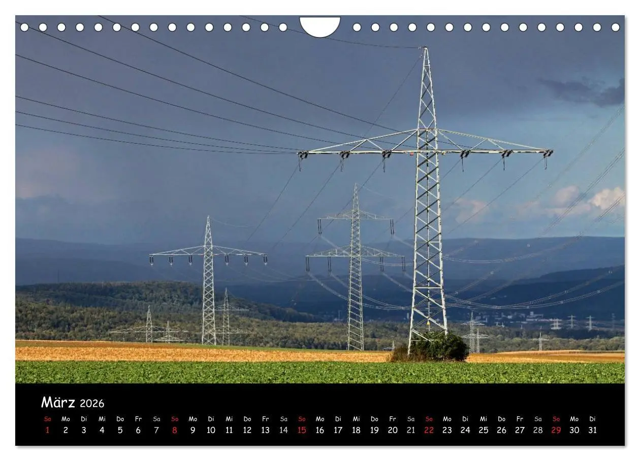 Bild: 9783516169546 | Unter Strom (Wandkalender 2026 DIN A4 quer), CALVENDO Monatskalender