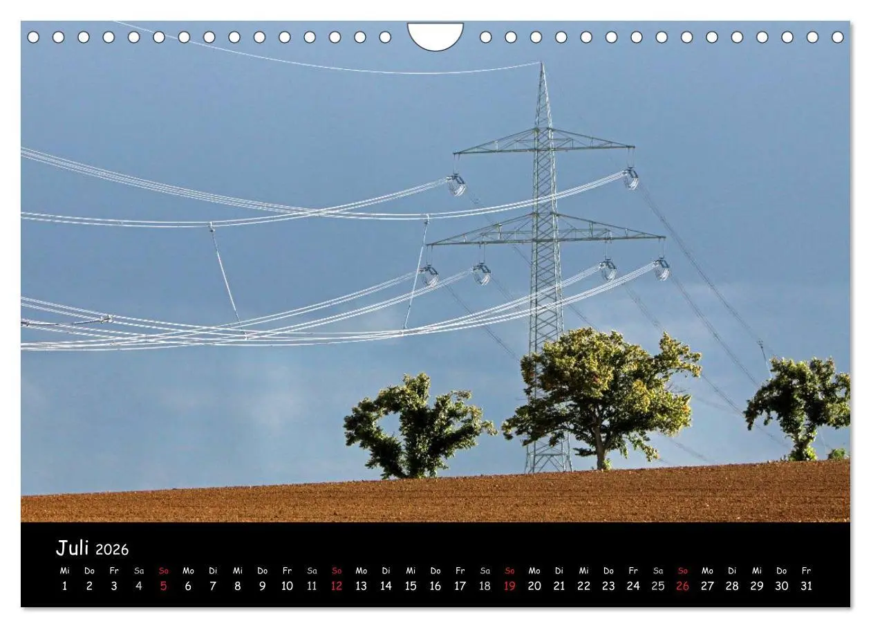 Bild: 9783516169546 | Unter Strom (Wandkalender 2026 DIN A4 quer), CALVENDO Monatskalender