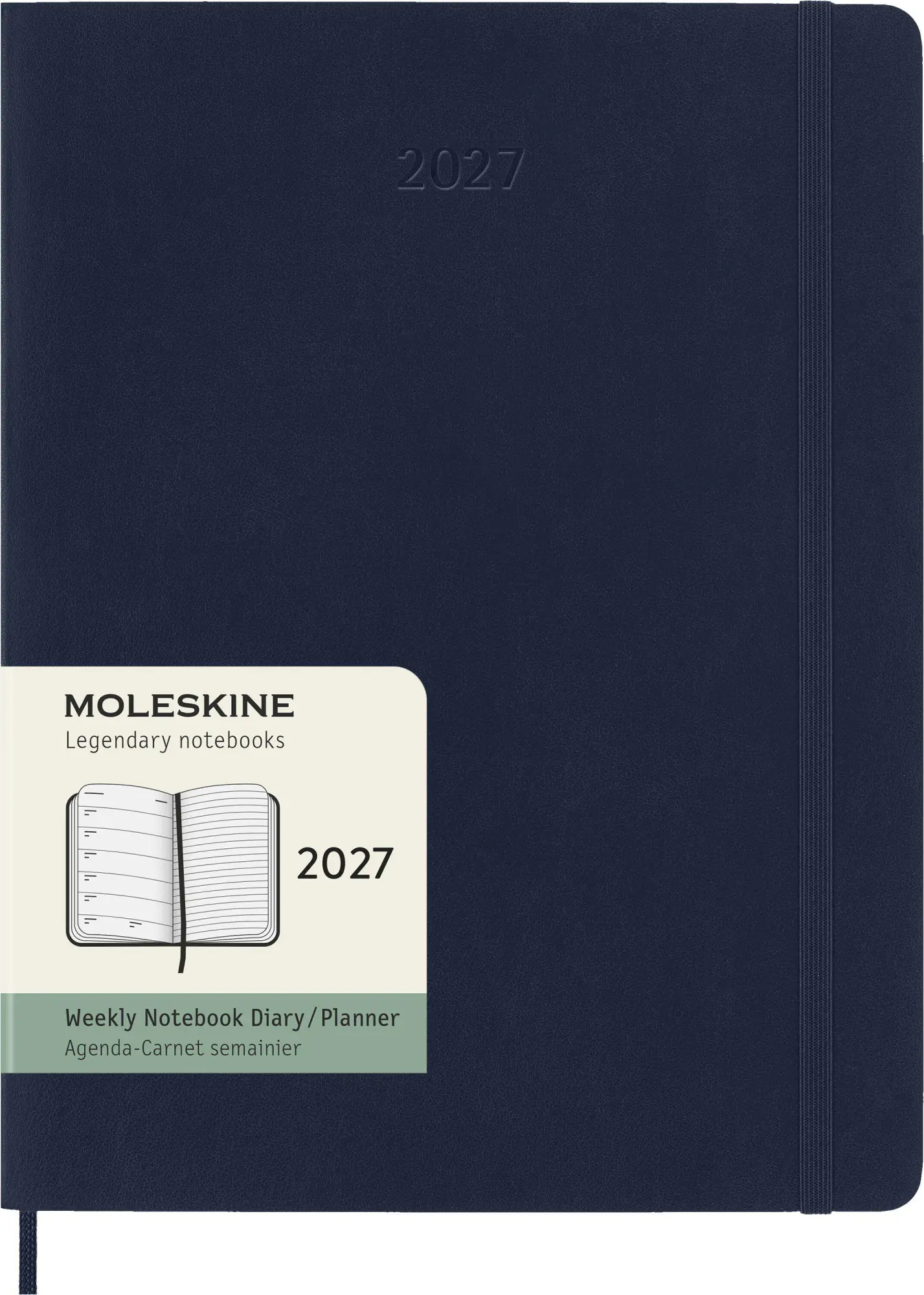 Cover: 8056999279646 | Moleskine 12 Monate Tageskalender 2027, XL, 1 Tag = 1 Seite, rechts...