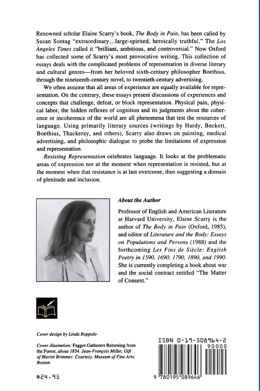 Rückseite: 9780195089646 | Resisting Representation | Elaine Scarry | Taschenbuch | Englisch
