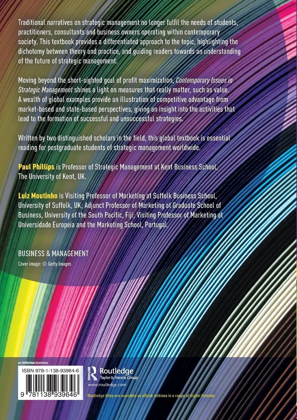 Rückseite: 9781138939646 | Contemporary Issues in Strategic Management | Paul Phillips (u. a.)