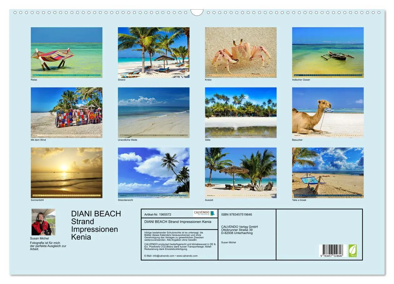 Bild: 9783457519646 | DIANI BEACH Strand Impressionen Kenia (Wandkalender 2026 DIN A2...
