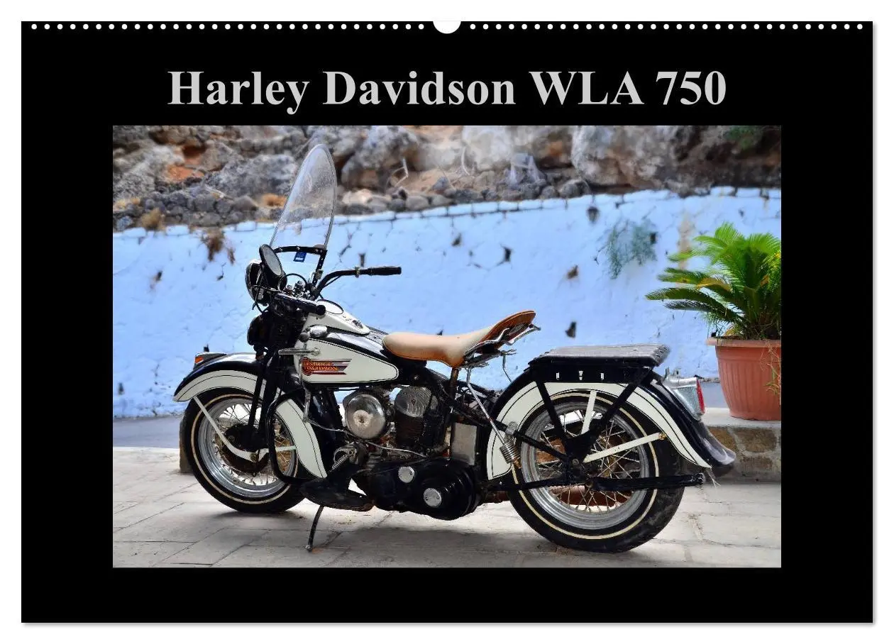 Cover: 9783516089646 | Harley Davidson WLA 750 (Wandkalender 2026 DIN A2 quer), CALVENDO...