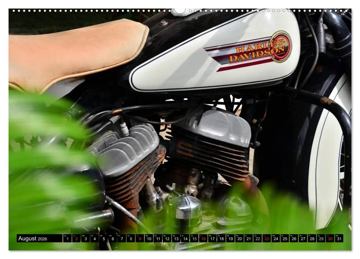 Bild: 9783516089646 | Harley Davidson WLA 750 (Wandkalender 2026 DIN A2 quer), CALVENDO...