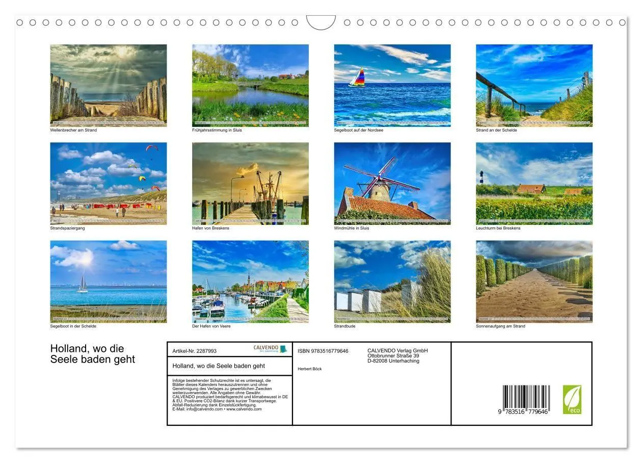 Bild: 9783516779646 | Holland, wo die Seele baden geht (Wandkalender 2027 DIN A3 quer),...