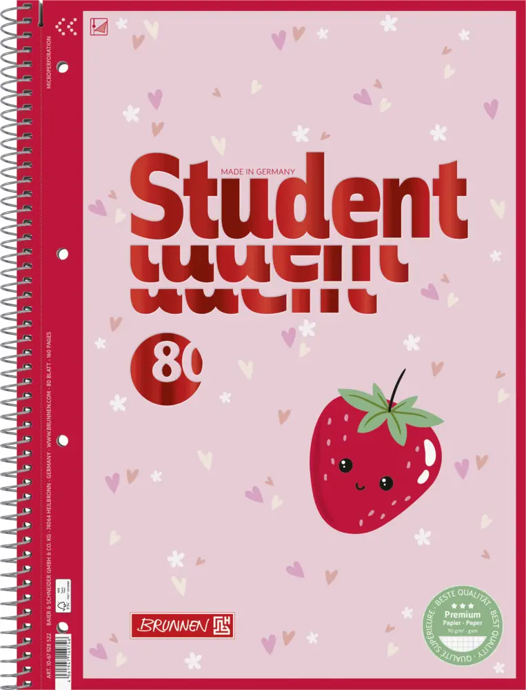 Cover: 4061947149746 | Collegeblock A4 Lin.28 90g Fruity Love | Deutsch | 2026 | Brunnen