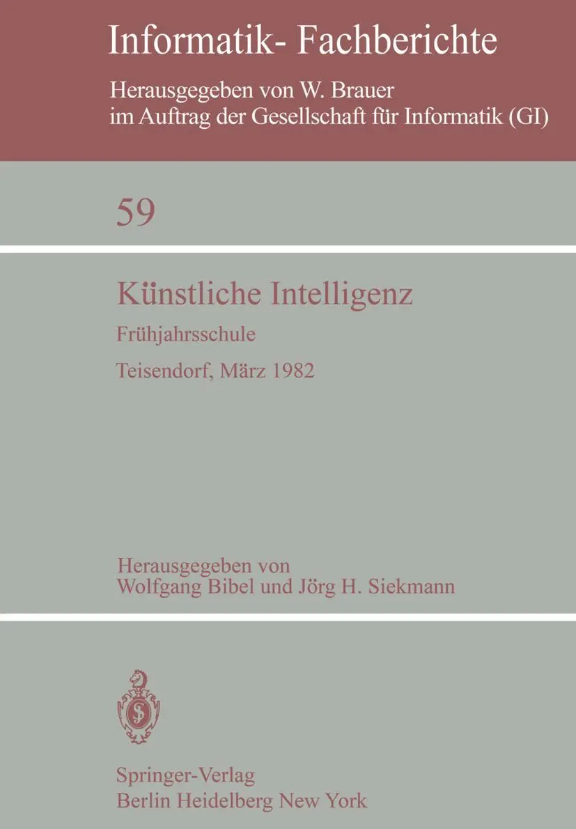 Cover: 9783540119746 | Künstliche Intelligenz | Frühjahrsschule Teisendorf, 15.-24. März 1982