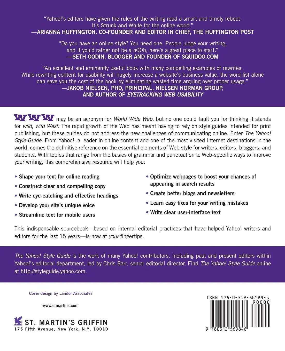 Rückseite: 9780312569846 | Yahoo! Style Guide | Chris Barr | Taschenbuch | Englisch | 2010