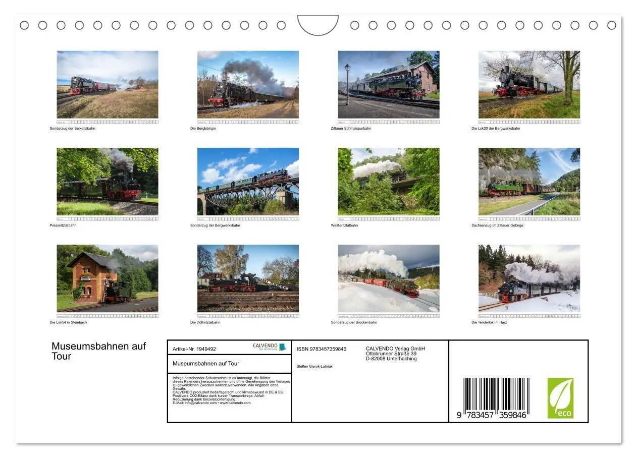 Bild: 9783457359846 | Museumsbahnen auf Tour (Wandkalender 2026 DIN A4 quer), CALVENDO...