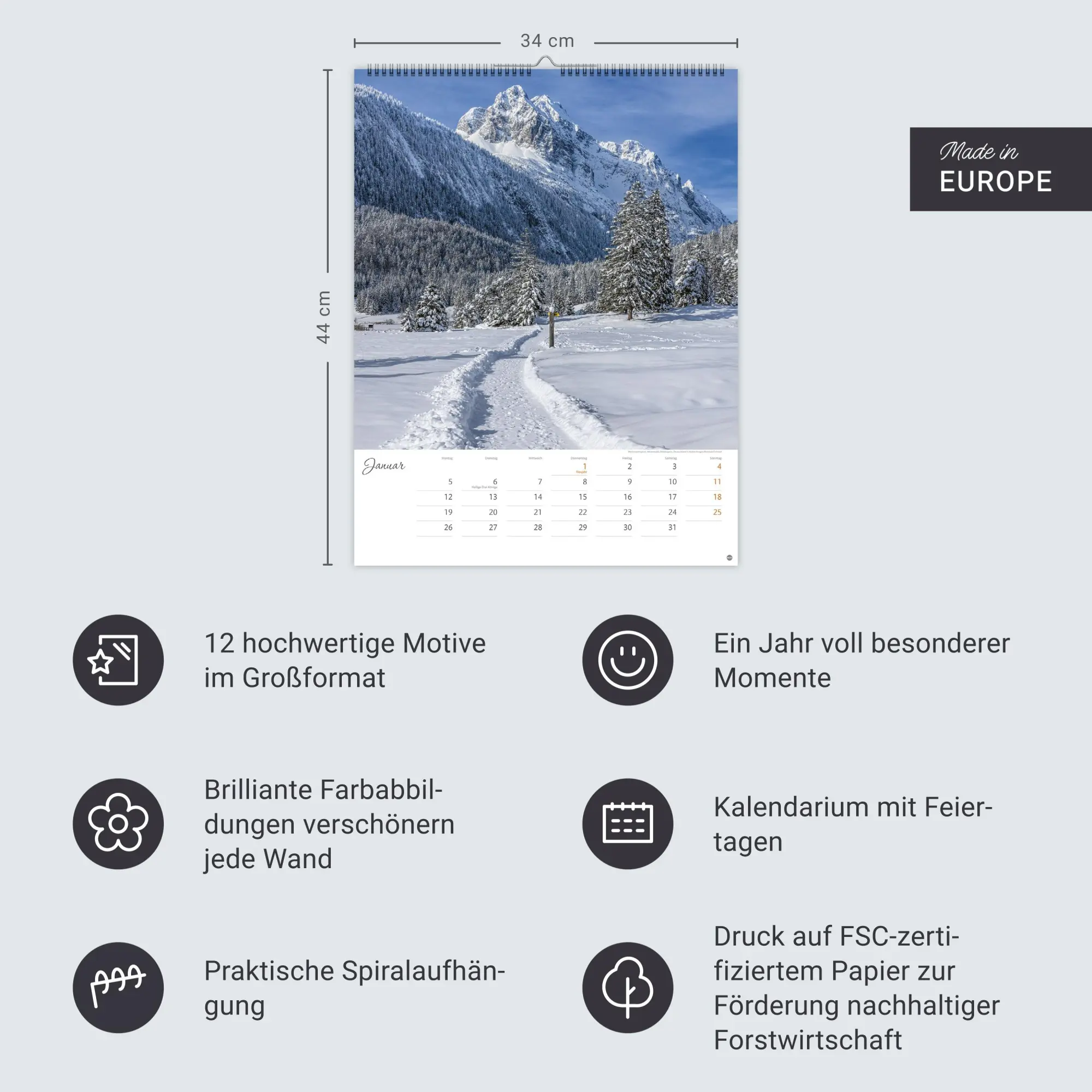 Bild: 9783756409846 | Wege zum Träumen Posterkalender 2026 | Heye | Kalender | Spiralbindung