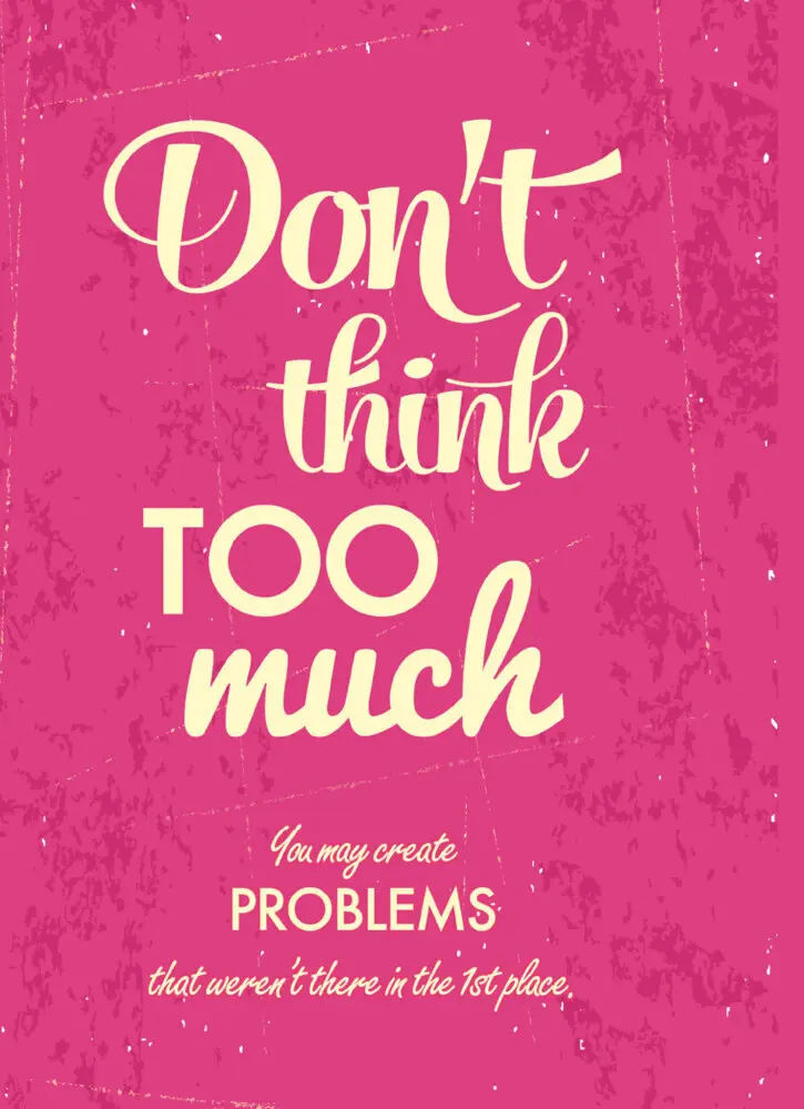 Cover: 9783955709846 | Don't think too much | Blankbook | Tushita-Verlag | Buch | 144 S.