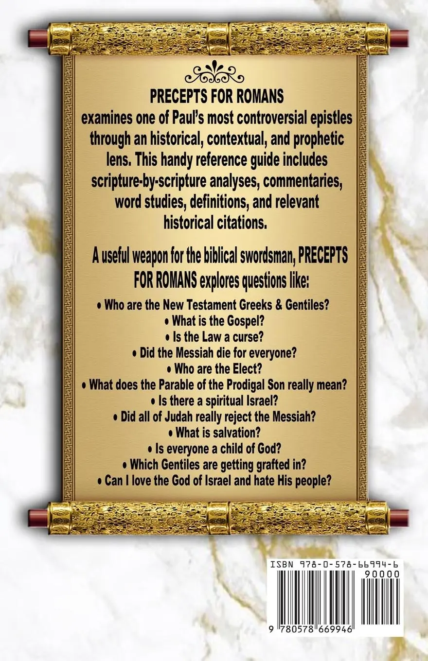 Rückseite: 9780578669946 | Precepts For Romans | Leah Yehudah | Taschenbuch | Englisch | 2020