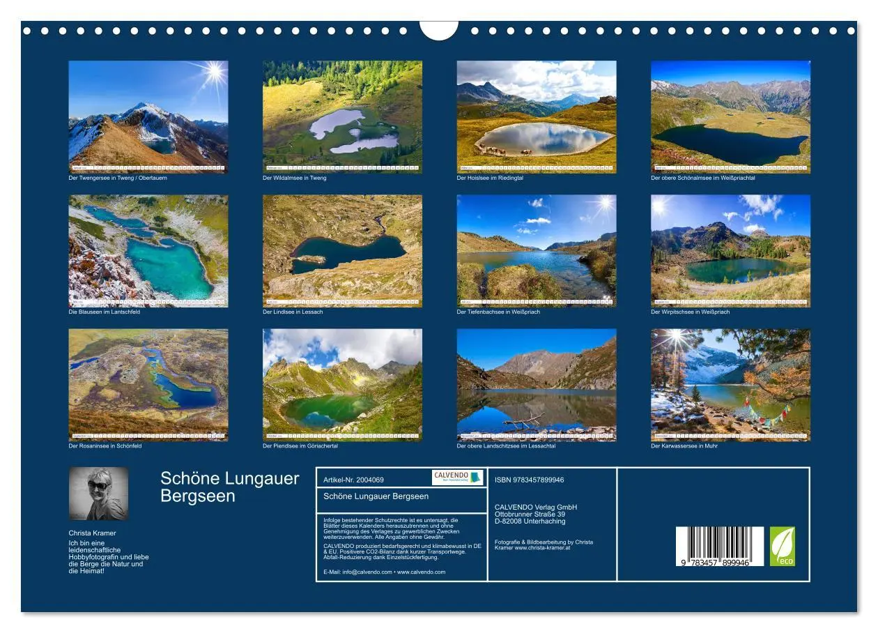 Bild: 9783457899946 | Schöne Lungauer Bergseen (Wandkalender 2026 DIN A3 quer), CALVENDO...