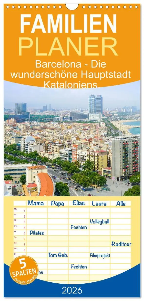 Cover: 9783516509946 | Familienplaner 2026 - Barcelona - Die wunderschöne Hauptstadt...