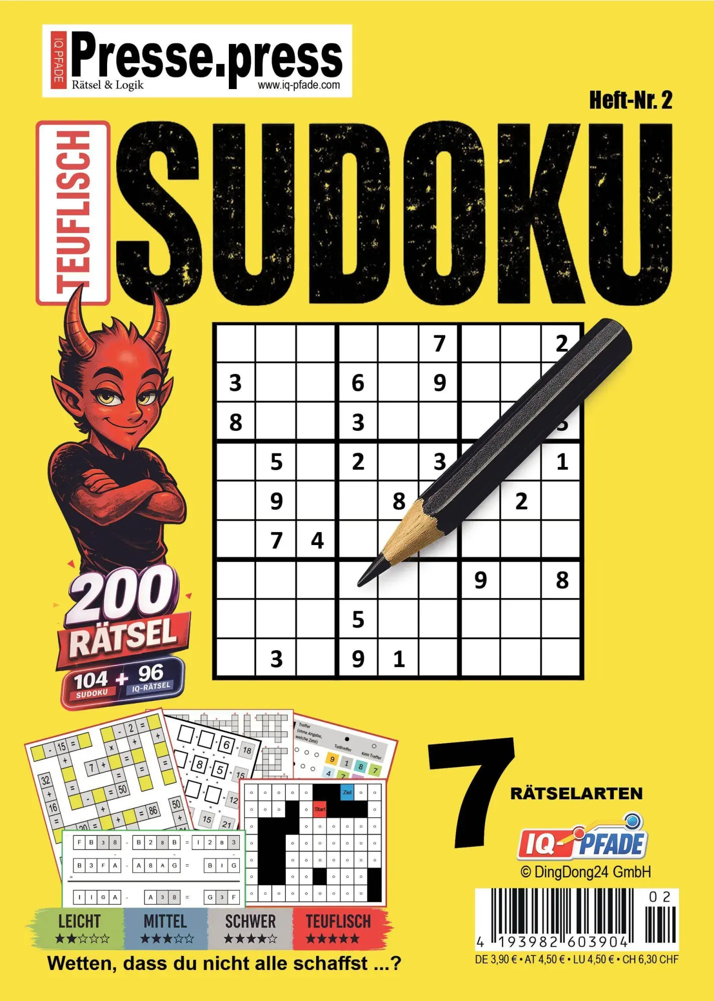 Cover: 4262559170047 | IQ-Pfade Sudoku Rätselheft 1 | Dingdong24 GmbH | Taschenbuch | 200 S.
