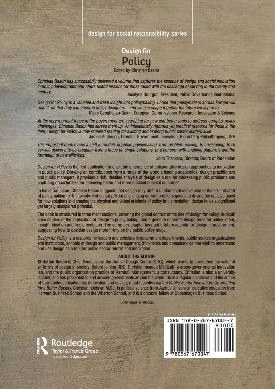 Rückseite: 9780367670047 | Design for Policy | Christian Bason | Taschenbuch | Englisch | 2020
