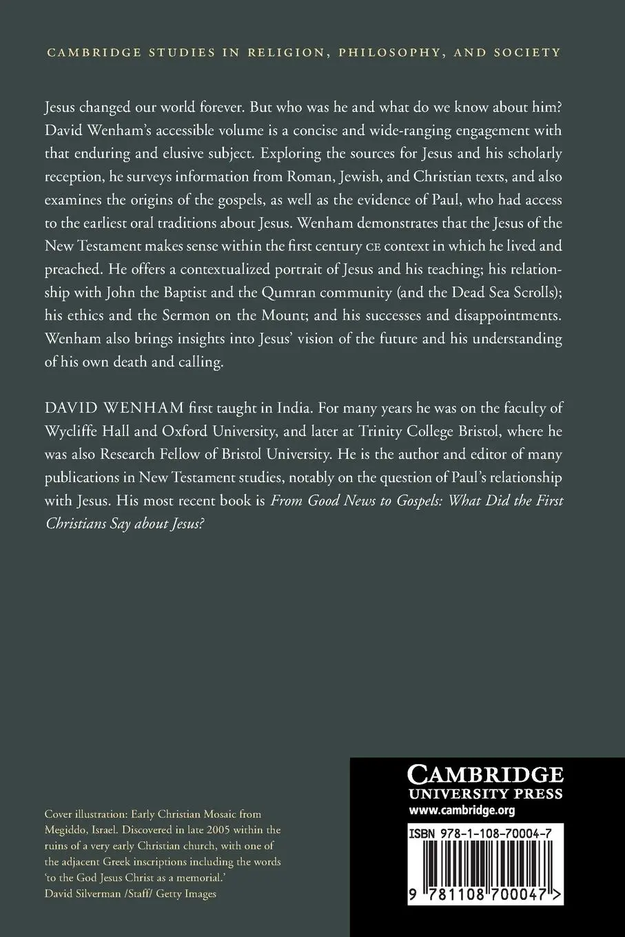 Rückseite: 9781108700047 | Jesus in Context | David Wenham | Taschenbuch | Englisch | 2021