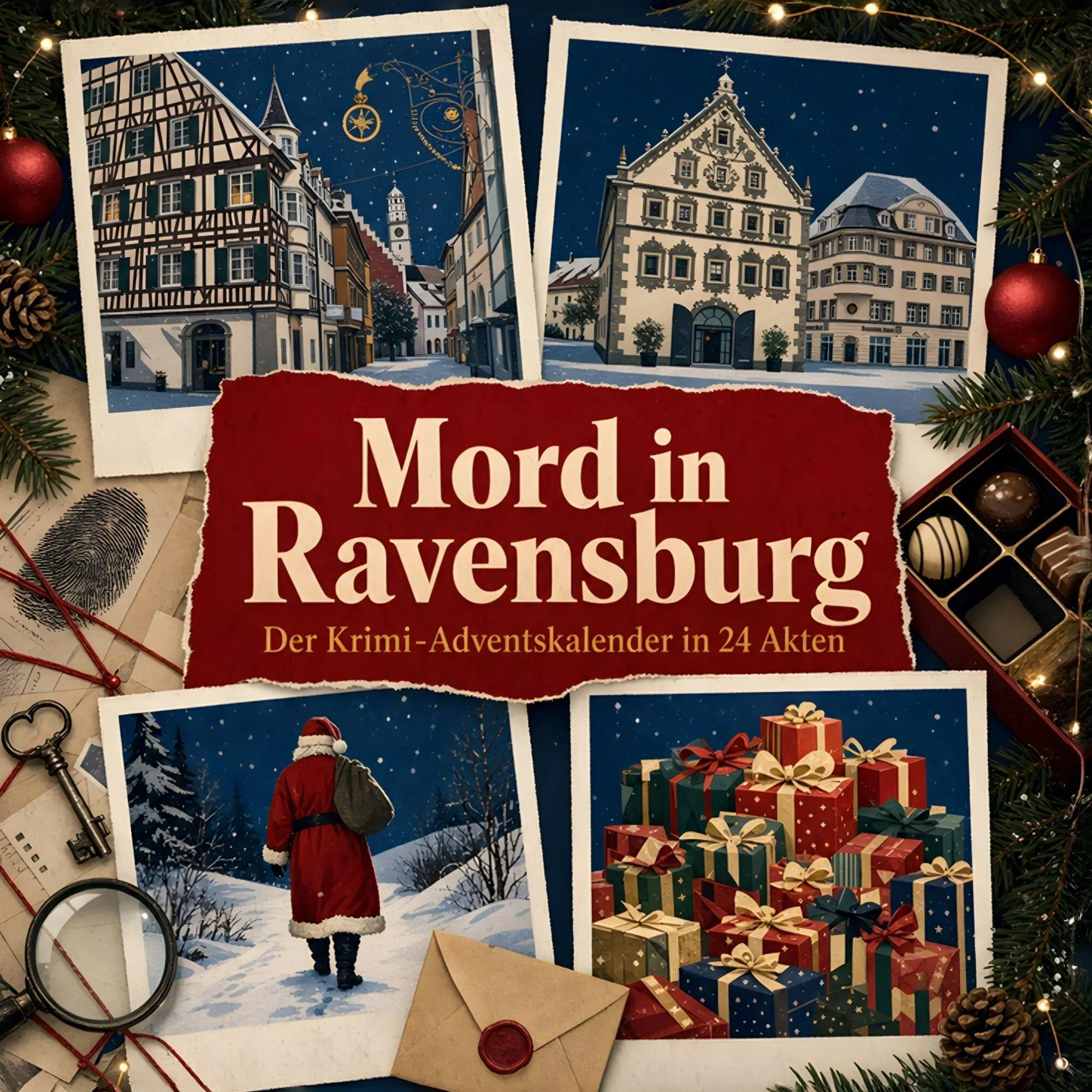 Cover: 9783696120047 | Mord in Ravensburg | Der Krimi-Adventskalender in 24 Akten | Buch