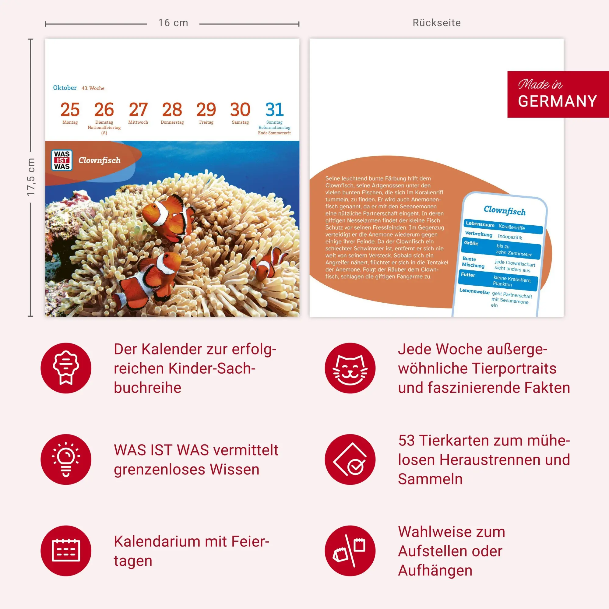 Bild: 9783840040047 | WAS IST WAS Geniale Tiere Postkartenkalender 2027 - Kalender mit 53...