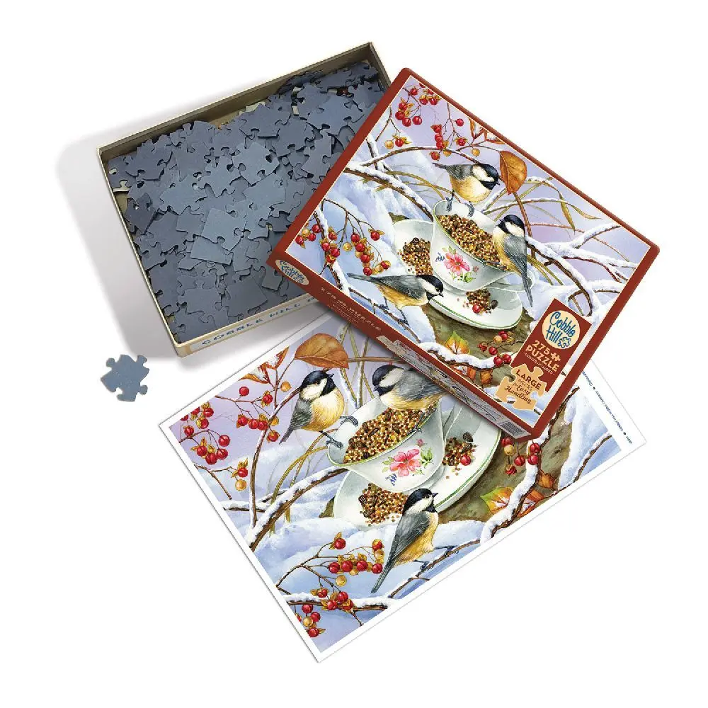 Bild: 625012480147 | Cobble Hill Chickadee Tee 275 Teil | Spiel | In Spielebox | 3848014