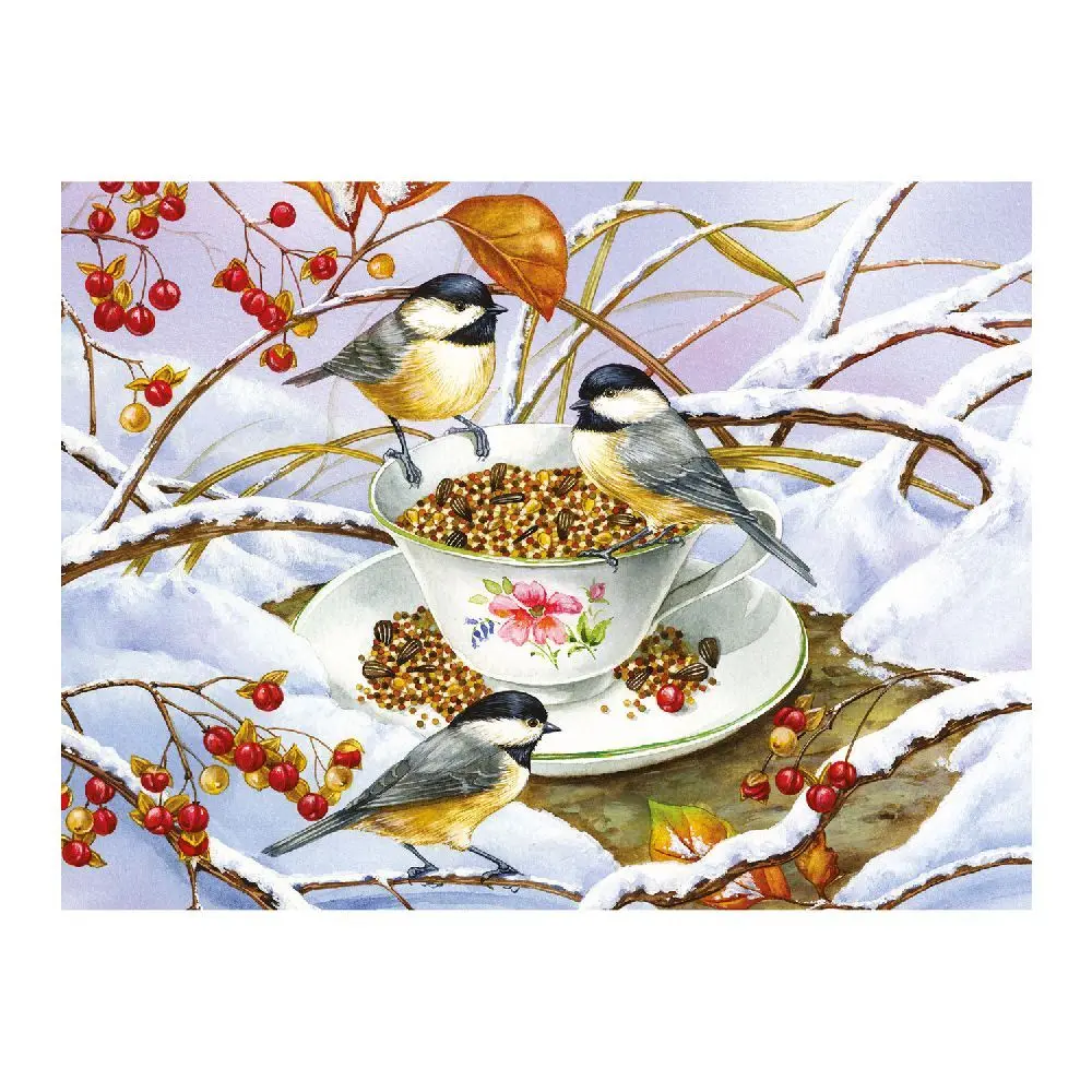Bild: 625012480147 | Cobble Hill Chickadee Tee 275 Teil | Spiel | In Spielebox | 3848014