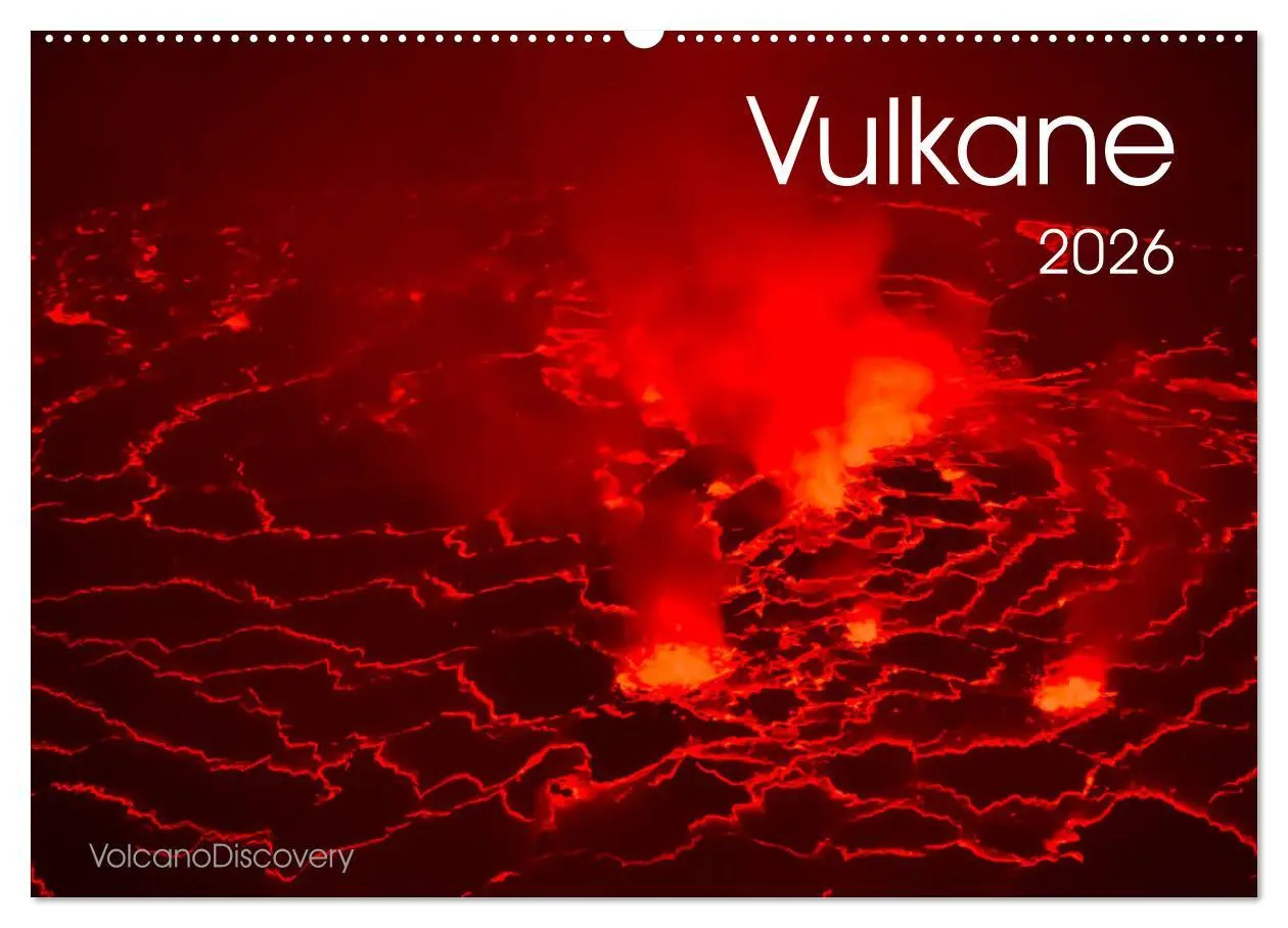 Cover: 9783457760147 | Vulkane 2026 (Wandkalender 2026 DIN A2 quer), CALVENDO Monatskalender