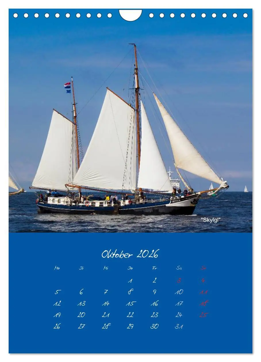 Bild: 9783516470147 | Unter Segeln (Wandkalender 2026 DIN A4 hoch), CALVENDO Monatskalender