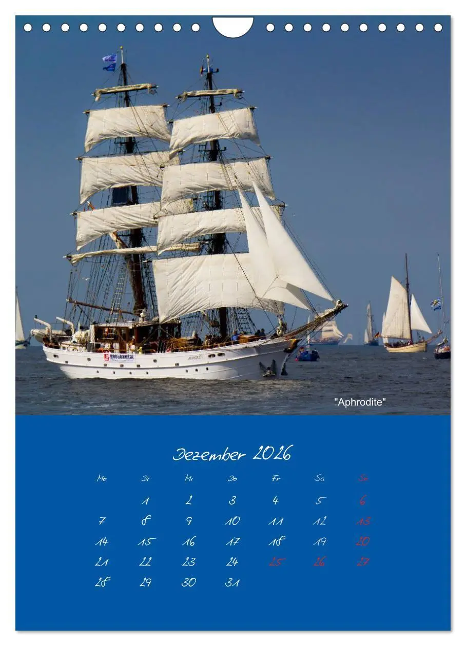Bild: 9783516470147 | Unter Segeln (Wandkalender 2026 DIN A4 hoch), CALVENDO Monatskalender