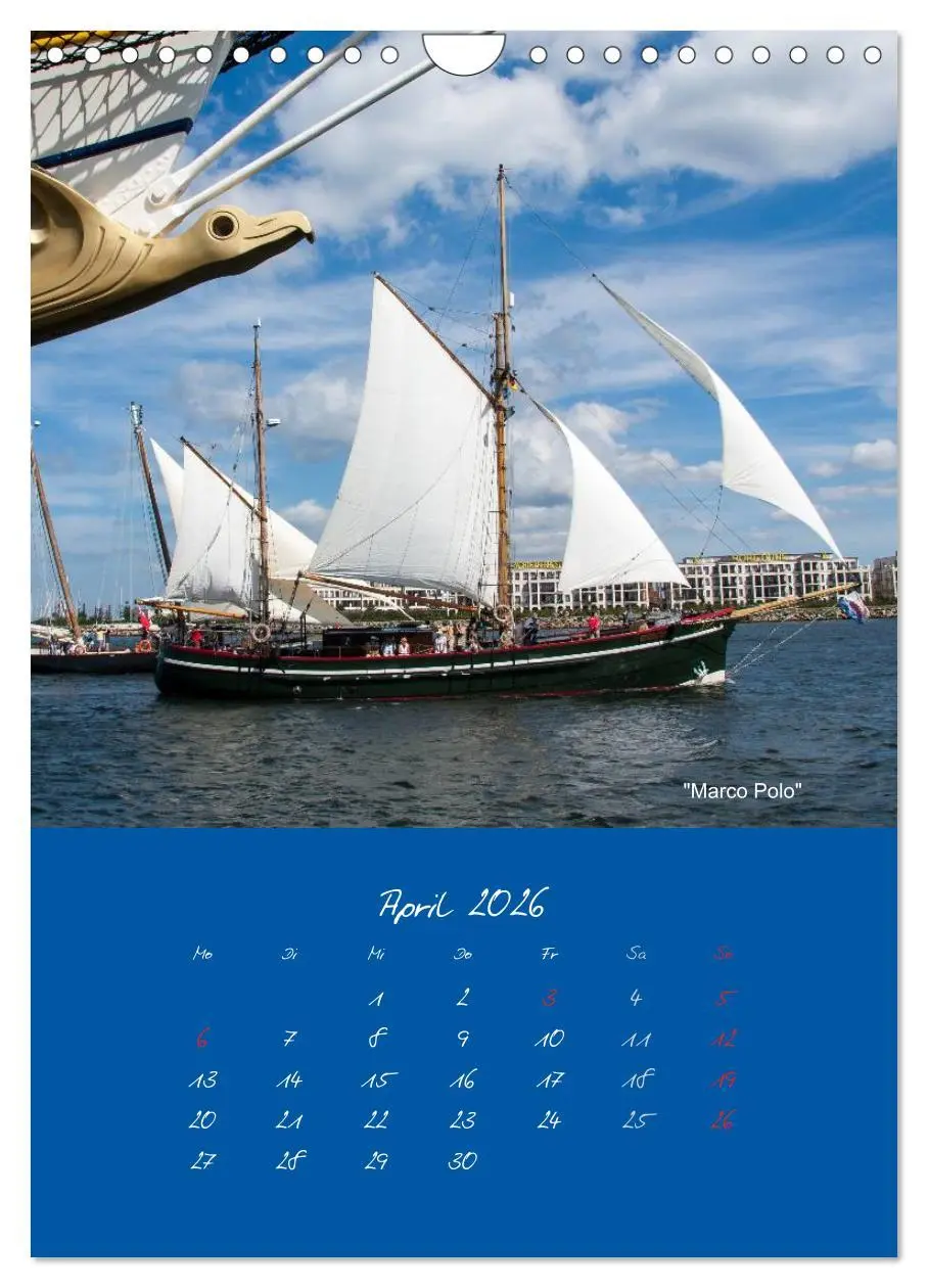 Bild: 9783516470147 | Unter Segeln (Wandkalender 2026 DIN A4 hoch), CALVENDO Monatskalender