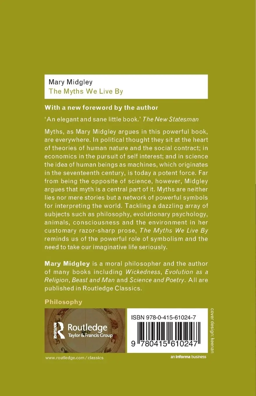Rückseite: 9780415610247 | The Myths We Live By | Mary Midgley | Taschenbuch | Englisch | 2011