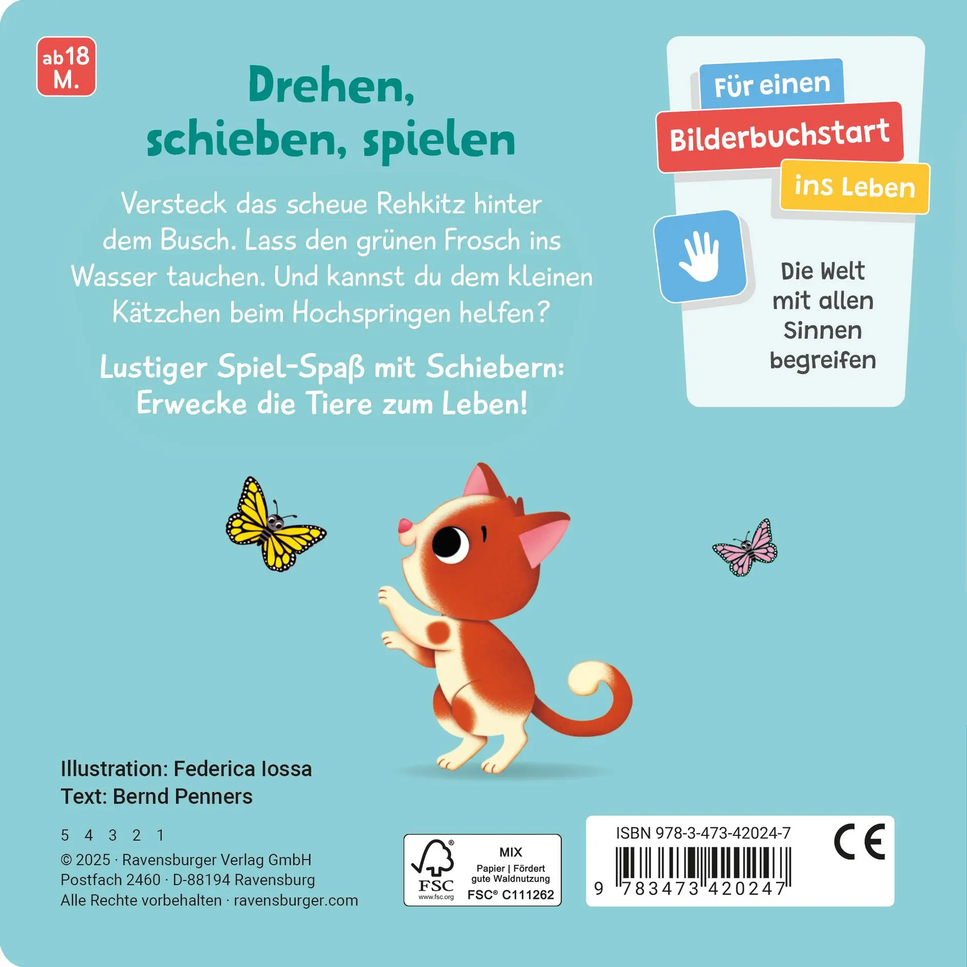 Rückseite: 9783473420247 | Mein Schiebe-Mitmachbuch - Lieblingstiere | Bernd Penners | Buch