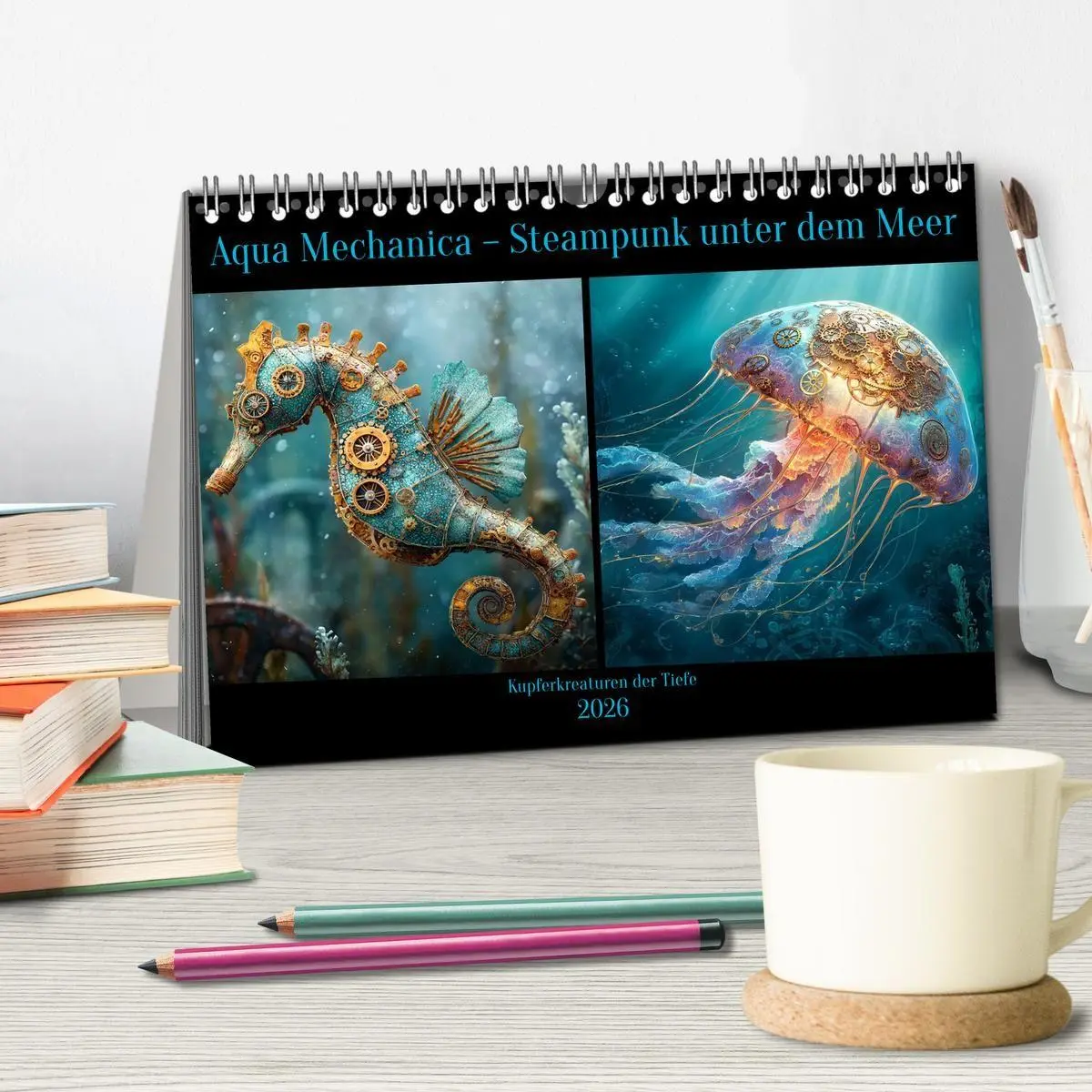 Bild: 9783516600247 | Aqua Mechanica - Steampunk unter dem Meer (Tischkalender 2026 DIN...