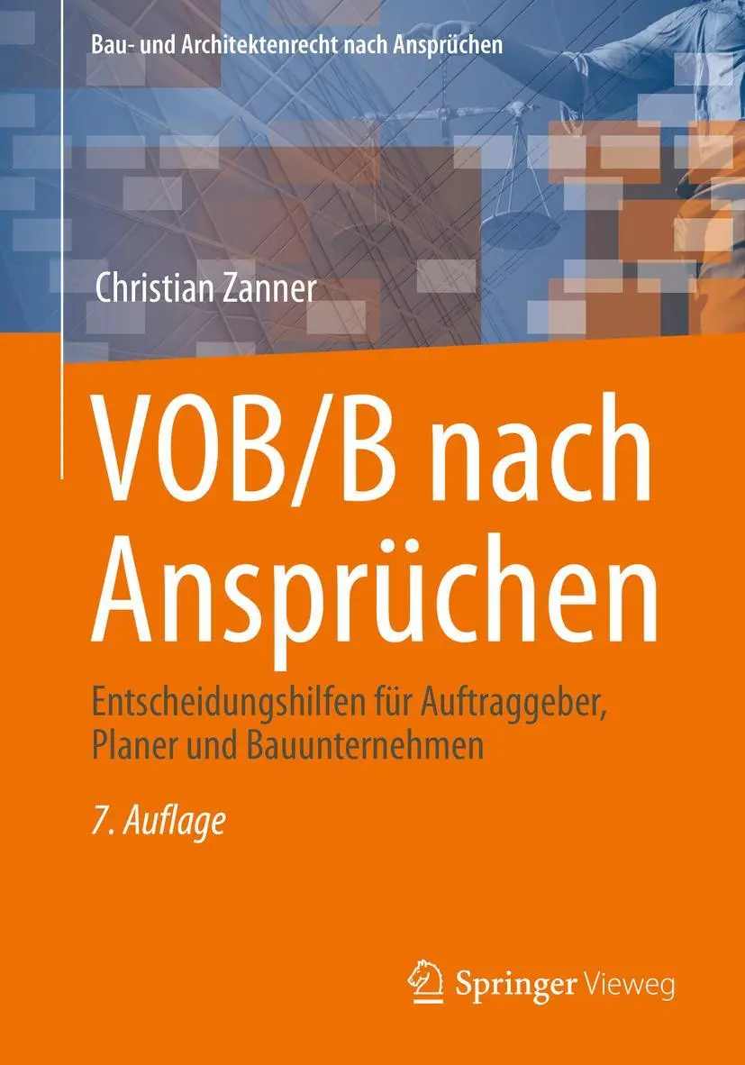 Cover: 9783658340247 | VOB/B nach Ansprüchen | Christian Zanner | Taschenbuch | XIX | Deutsch