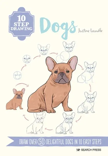 Cover: 9781800920347 | 10 Step Drawing: Dogs | Draw Over 50 Delightful Dogs in 10 Easy Steps