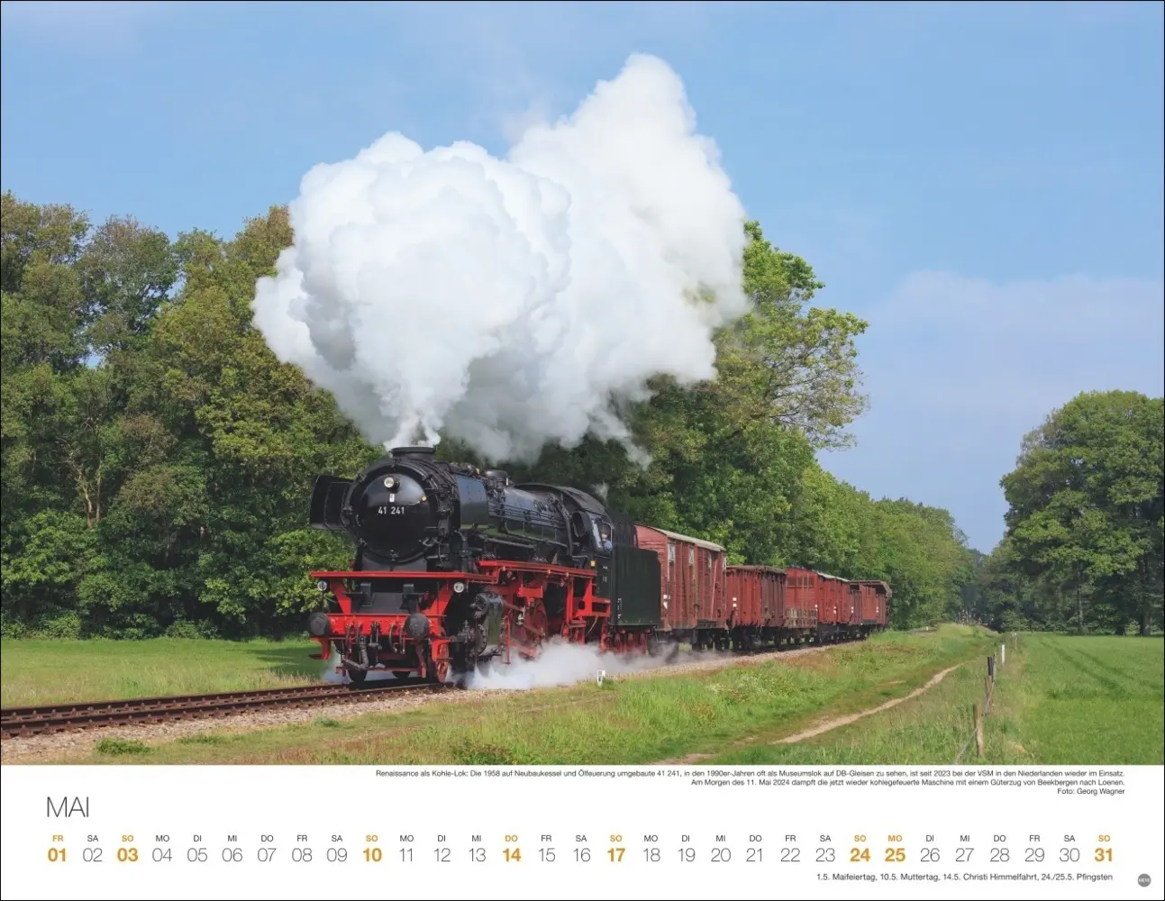 Bild: 9783756410347 | Feurige Dampfloks Posterkalender 2026 | Heye | Kalender | 14 S. | 2026