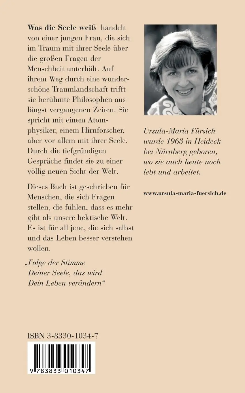 Rückseite: 9783833010347 | Was die Seele weiß | Ursula-Maria Fürsich | Taschenbuch | 128 S.