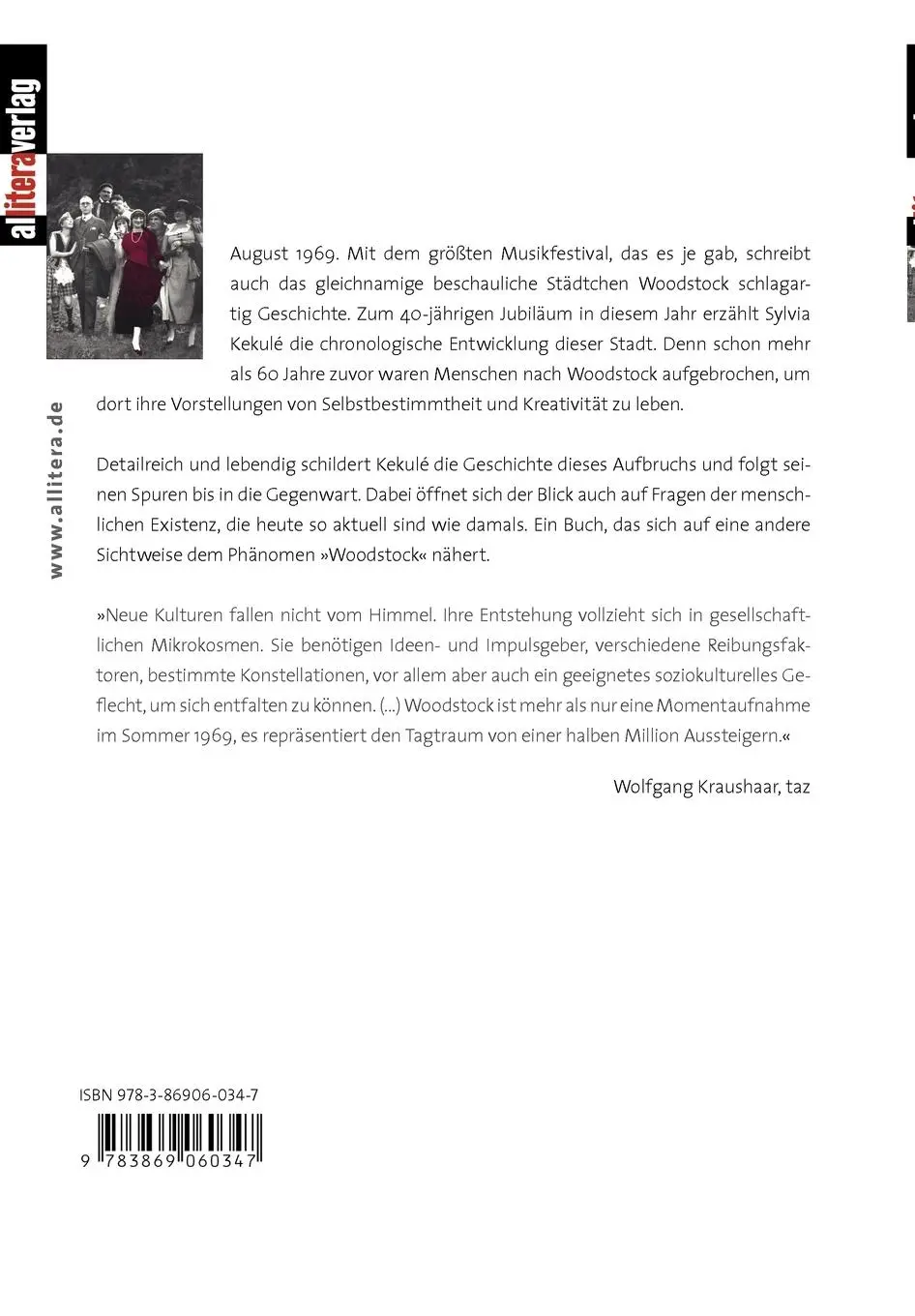 Rückseite: 9783869060347 | Die Woodstock Story | Die Entstehung eines Mythos (1854-1969) | Kekulé