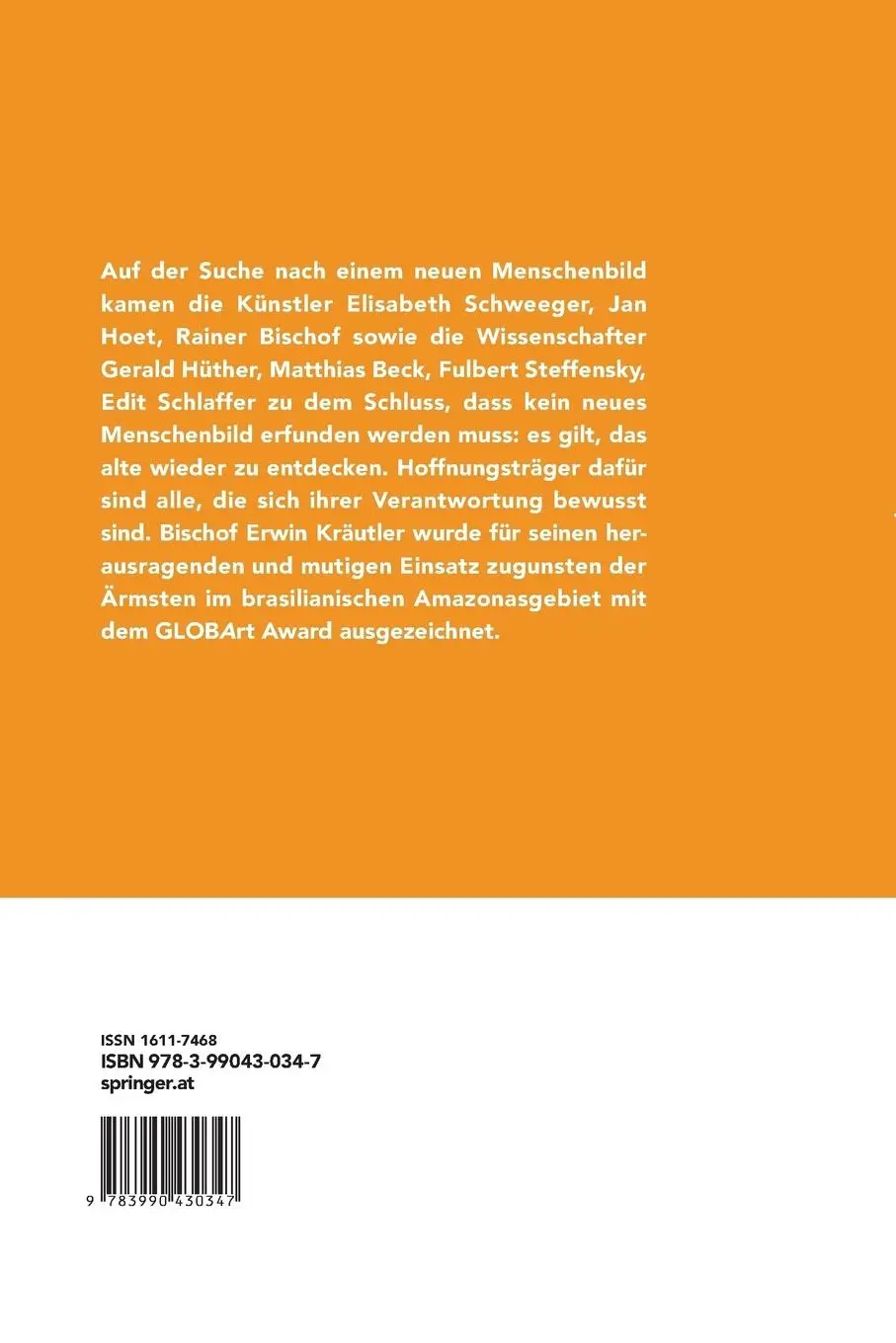 Rückseite: 9783990430347 | neue Bild vom Menschen | Globart | Taschenbuch | GLOBArt | Deutsch