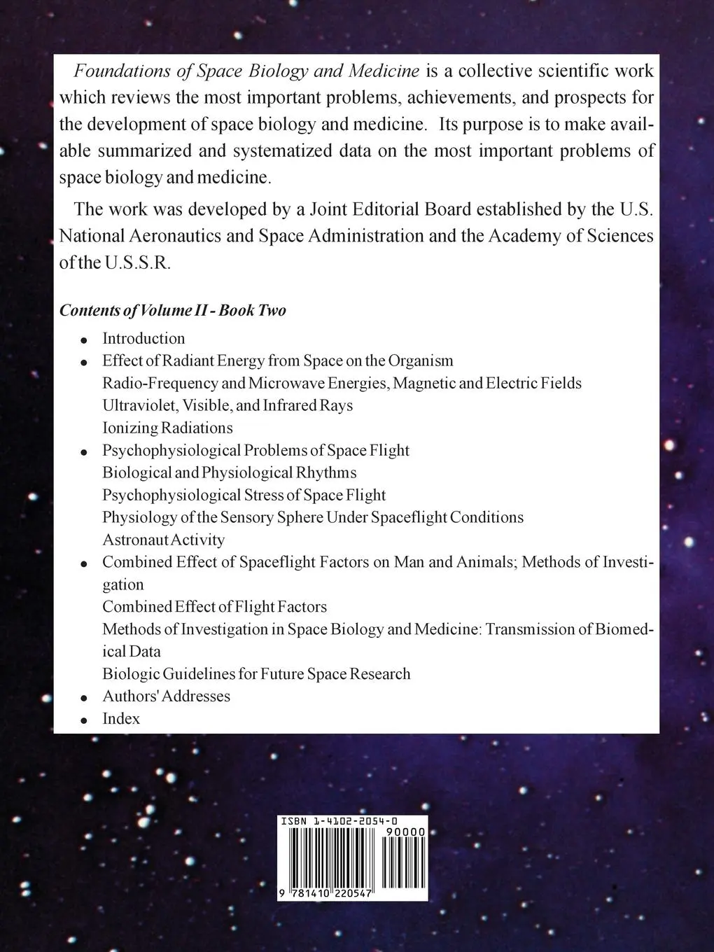 Rückseite: 9781410220547 | Foundations of Space Biology and Medicine | Nasa | Taschenbuch | 2005