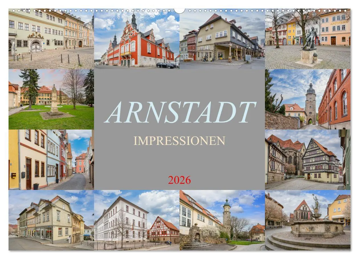 Cover: 9783457410547 | Arnstadt Impressionen (Wandkalender 2026 DIN A2 quer), CALVENDO...